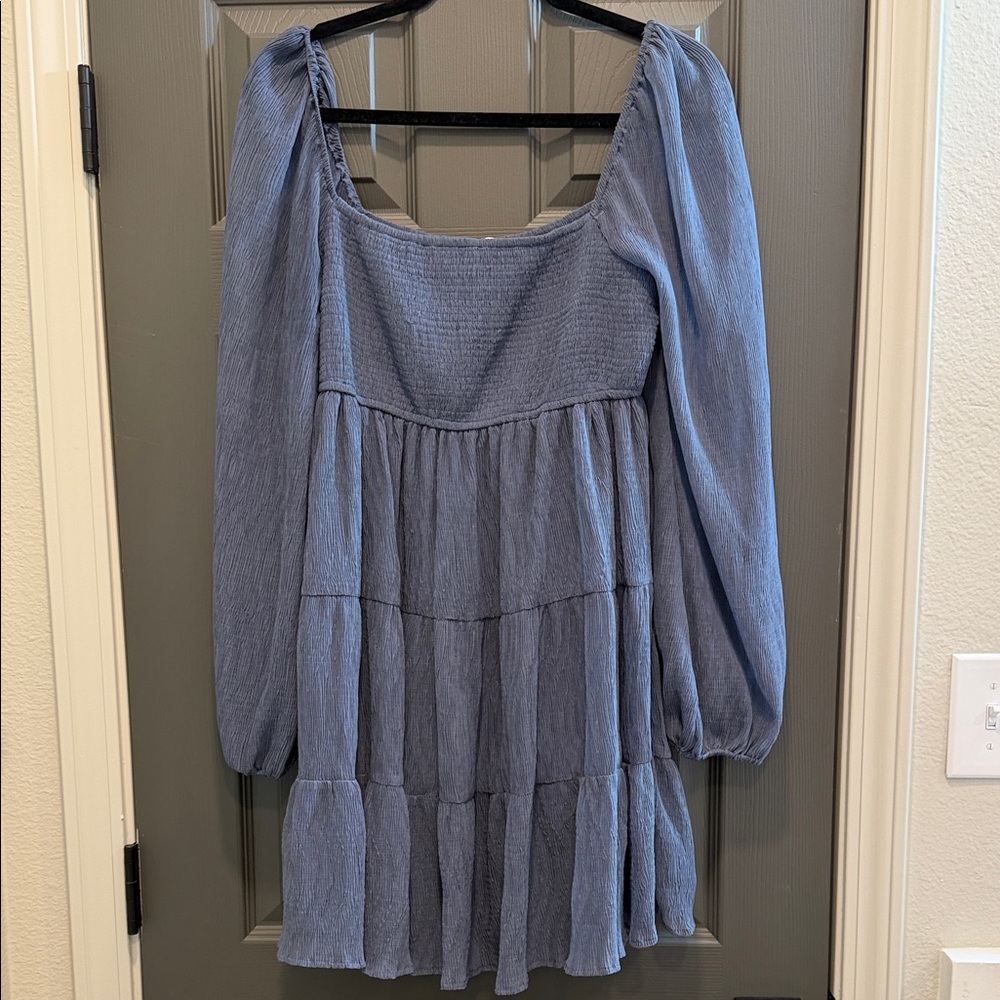 Altar'd State Navy Smocked Dress sz L